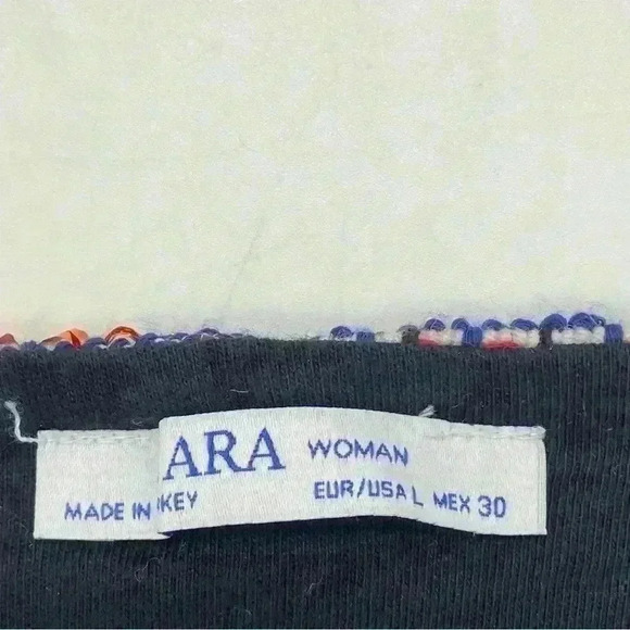 Zara Women’s Multicolor Dressy Crop Top Size L - Picture 7 of 7